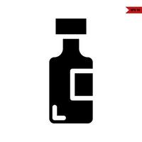 ícone de glifo de garrafa vetor