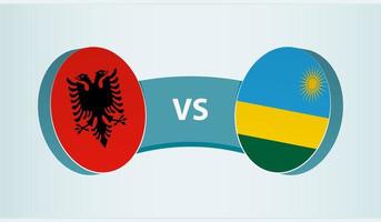 Albânia versus Ruanda, equipe Esportes concorrência conceito. vetor