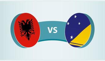 Albânia versus toquelau, equipe Esportes concorrência conceito. vetor