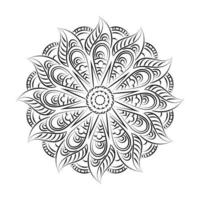 design de arte mandala em círculo. design de mandala simples arte de mandala floral bela arte de mandala vetor