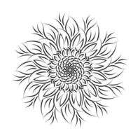 design de arte mandala em círculo. design de mandala simples arte de mandala floral bela arte de mandala vetor