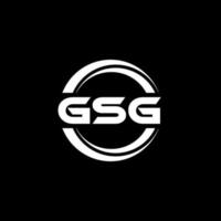 design de logotipo de carta gsg na ilustração. logotipo vetorial, desenhos de caligrafia para logotipo, pôster, convite, etc. vetor