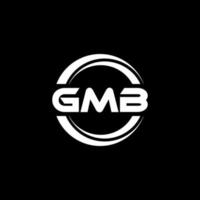 gmb carta logotipo design na ilustração. logotipo vetorial, desenhos de caligrafia para logotipo, pôster, convite, etc. vetor