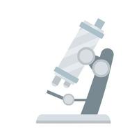microscópio. científico equipamento do laboratório. estude do a microcosmo. Educação e Ciência. ampliação vidro. plano desenho animado ícone vetor