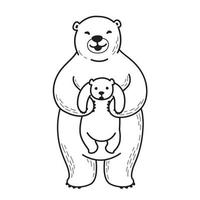 ilustração vetorial de urso polar bear club vetor