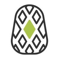 ovo ícone duotônico cinzento verde cor Páscoa símbolo ilustração. vetor