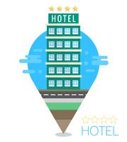 Ilustração plana do hotel vetor