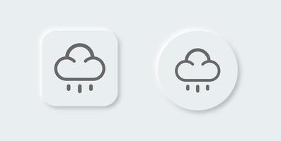 chuva linha ícone dentro neomórfico Projeto estilo. clima sinais vetor ilustração.