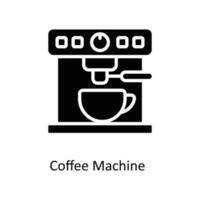 café máquina vetor sólido ícones. simples estoque ilustração estoque