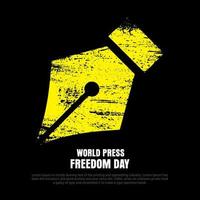 mundo pressione liberdade dia Projeto vetor adequado para poster, social meios de comunicação, bandeira, folheto e pano de fundo