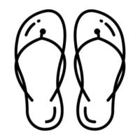 uma casual calçados com dois listras, baixar isto ícone do giro flops vetor