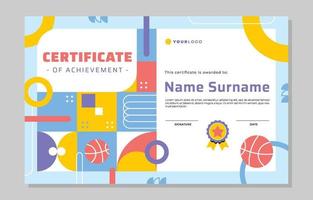 profissional Esportes basquetebol certificado modelo vetor