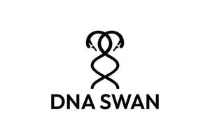 cisne dna criativo vetor logotipo Projeto