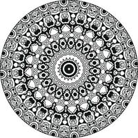 fácil circular padronizar dentro Formato do mandala para hena, mehndi, tatuagem, decoração. decorativo enfeite dentro étnico oriental estilo. coloração livro página para crianças. vintage decorativo elementos vetor