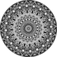 fácil mandala, simples mandalas flores coloração página em branco fundo. vetor