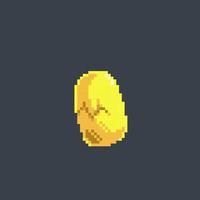 dourado rachado ovo dentro pixel arte estilo vetor