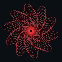 abstrato vermelho flor fundo com espiral vetor