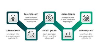 o negócio dados visualização ou processo gráfico infográficos com ícones e 5 opções ou passos vetor