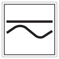 sinal de símbolo de corrente direta e alternada isolado em fundo branco vetor
