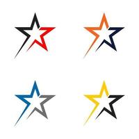 modelo de design de logotipo de ícone de estrela vetor