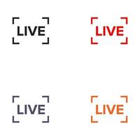 modelo de design de logotipo de streaming ao vivo vetor