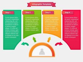 modelo de infográfico com processo de etapas vetor