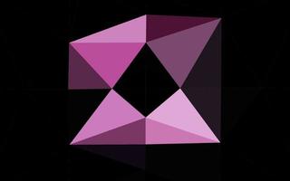modelo de mosaico de triângulo de vetor rosa claro e azul.
