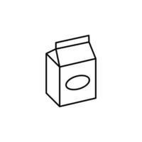 leite dentro pacote vetor ícone ilustração