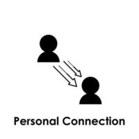 pessoal conexão, empresários, seta vetor ícone ilustração