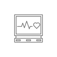 saúde, cardiograma, médico vetor ícone ilustração