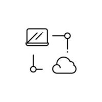 nuvem Informática, Internet tecnologia vetor ícone ilustração