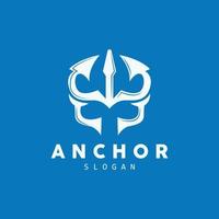 âncora logotipo, oceano navio vetor, simples minimalista projeto, âncora ícone, espartano, oceano, símbolo modelo ilustração vetor