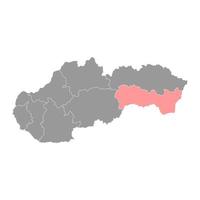 kosice mapa, região do Eslováquia. vetor ilustração.