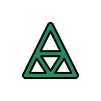 triângulo esotérico símbolo vetor ícone ilustração