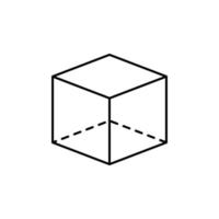 geométrico formas, cubo vetor ícone ilustração