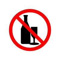 álcool Proibido vetor ícone ilustração