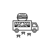 Comida caminhão vetor ícone ilustração