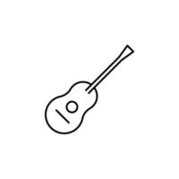 Floco, guitarra, instrumento, musical, corda vetor ícone ilustração