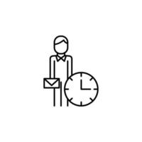 Tempo gerenciamento, relógio, gerenciamento, tempo, trabalhando vetor ícone ilustração