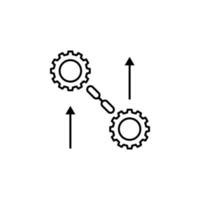 grande dados, engrenagem, seta vetor ícone ilustração