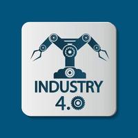 ícone da indústria 4.0, ilustração de conceito de tecnologia.