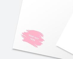 quadrado papel brincar com realista sombras sobreposições folhas em luz fundo. modelo folheto, poster, em branco, social meios de comunicação publicar, logotipo modelo dentro uma na moda estilo vetor