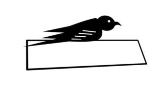 pássaro logotipo abstrato modelo vetor Projeto
