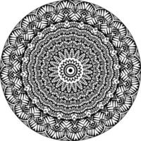 simples circular padronizar dentro Formato do mandala para hena, mehndi, tatuagem, decoração. decorativo enfeite dentro étnico oriental estilo. coloração livro página. círculo vetor clipart floral flor oriental padronizar