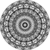 simples circular padronizar dentro Formato do mandala para hena, mehndi, tatuagem, decoração. decorativo enfeite dentro étnico oriental estilo. coloração livro página. círculo vetor clipart floral flor oriental padronizar