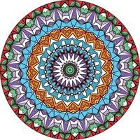 fundo de mandala com ótimas cores. padrões de terapia anti-stress vetor