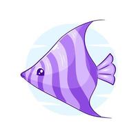 mão desenhado peixe desenho animado clipart vetor