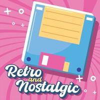 isolado colori vintage mole disco retro e nostálgico vetor ilustração