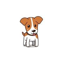 cartoon vector personagem fofo jack russell terrier cão