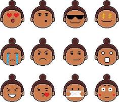 pixel arte do emoji projeto, expressar você mesmo com pixel arte emoji desenhos vetor